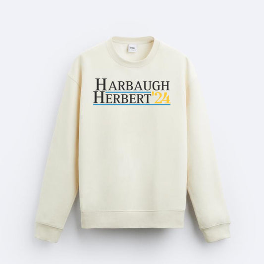 ‘Herbert Harbaugh ‘24’ Crewneck (White)